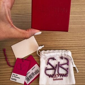 Valentino Garavani Metallic Pink Earrings